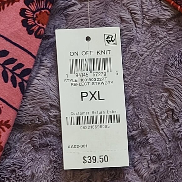 NWT STYLE & CO Women's PXL Boho Flowy Relaxed Whimsical Top Floral Pattern - Picture 6 of 12